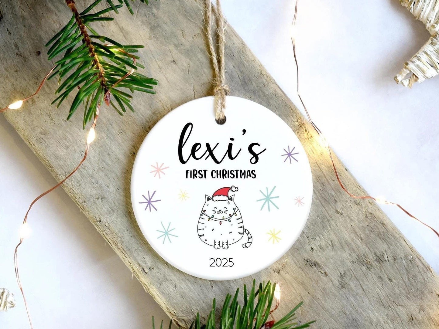 Baby's First Christmas Cat Ornament
