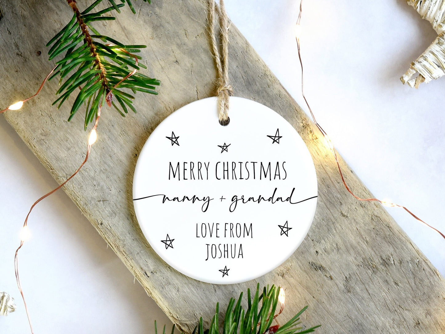 Grandparents Merry Christmas Ornament