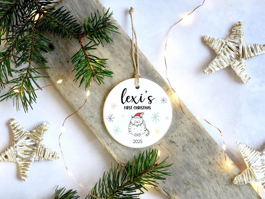 Baby's First Christmas Cat Ornament