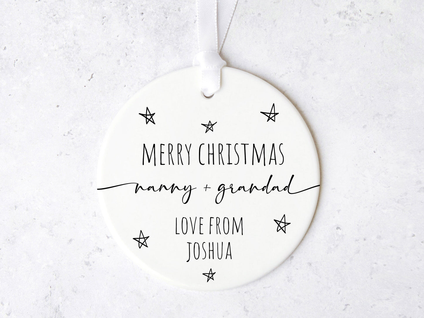 Grandparents Merry Christmas Ornament