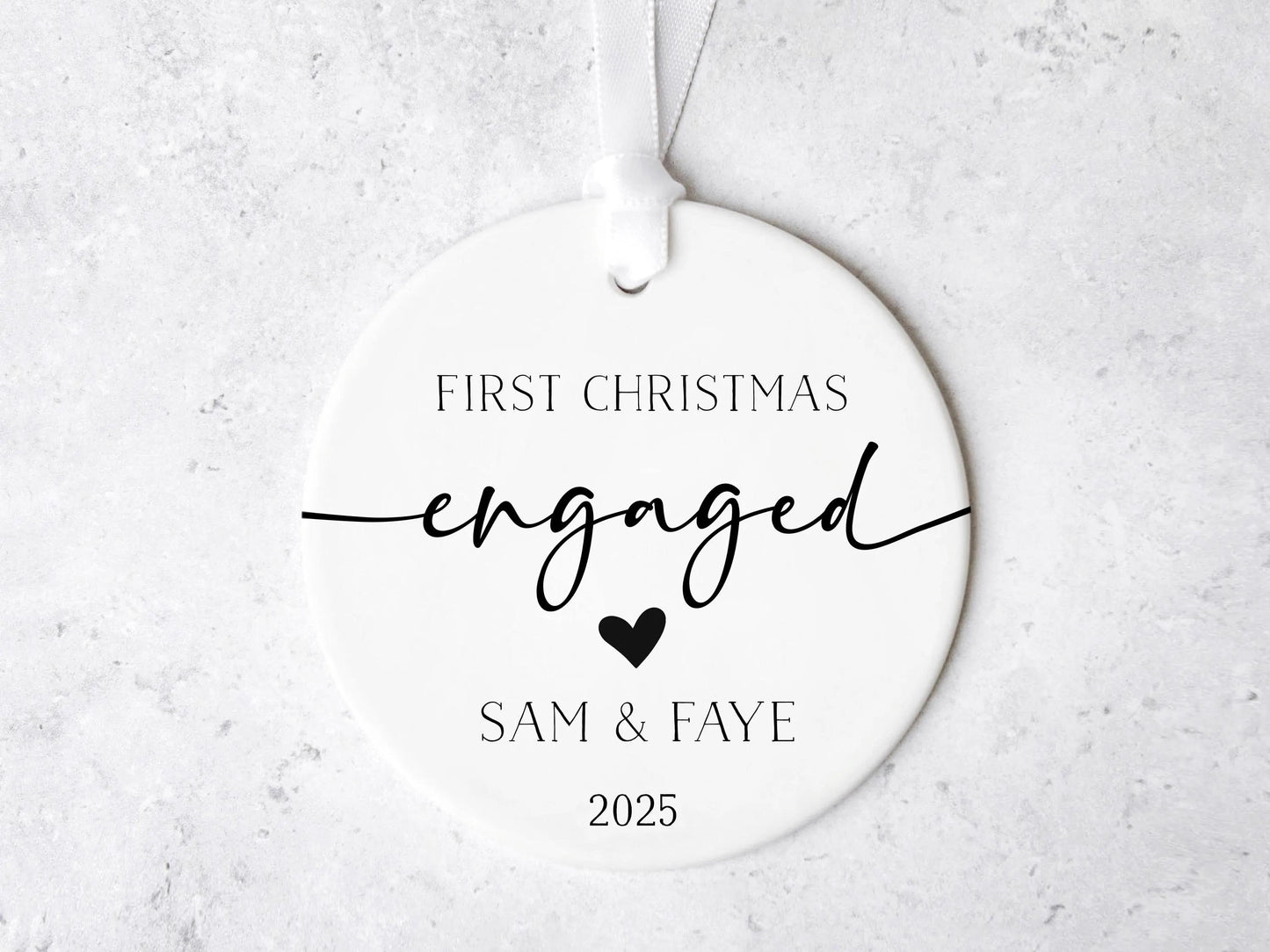 First Christmas Engaged Ornament