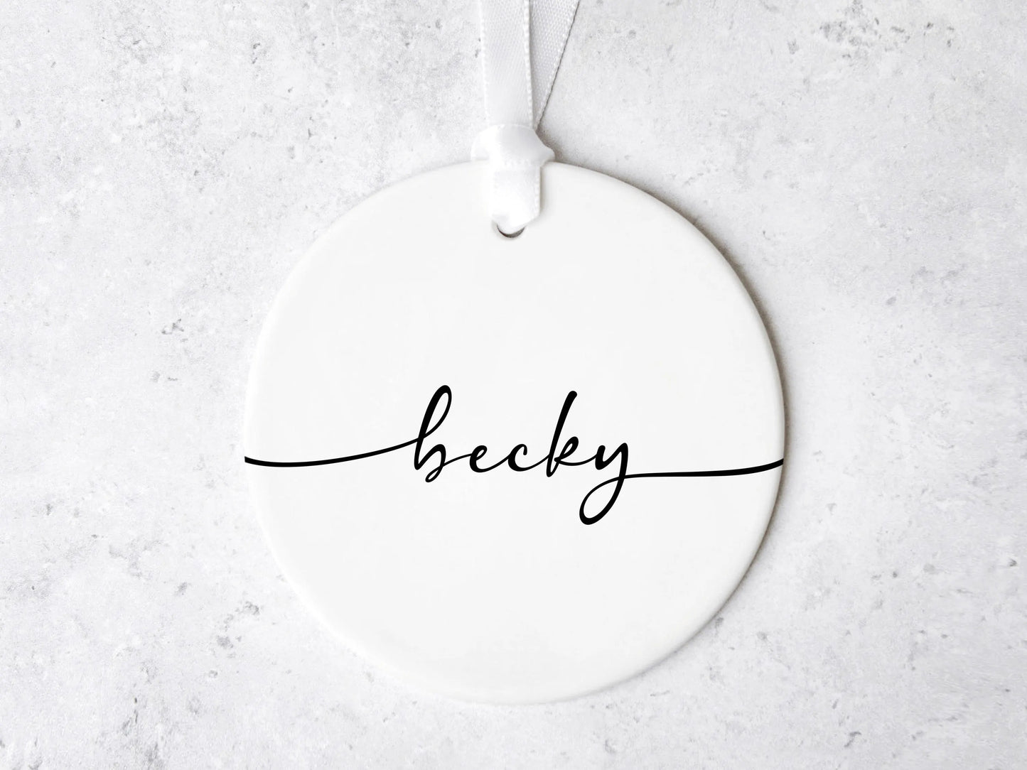 Simple Name Round Ornament