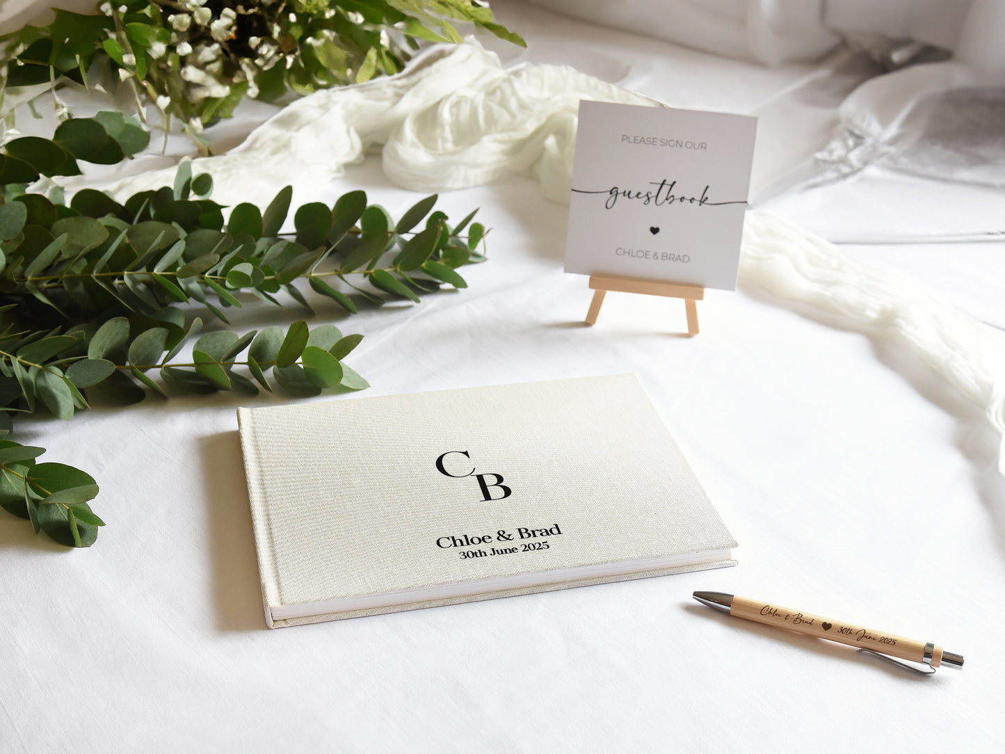 Minimalist Initials Guestbook