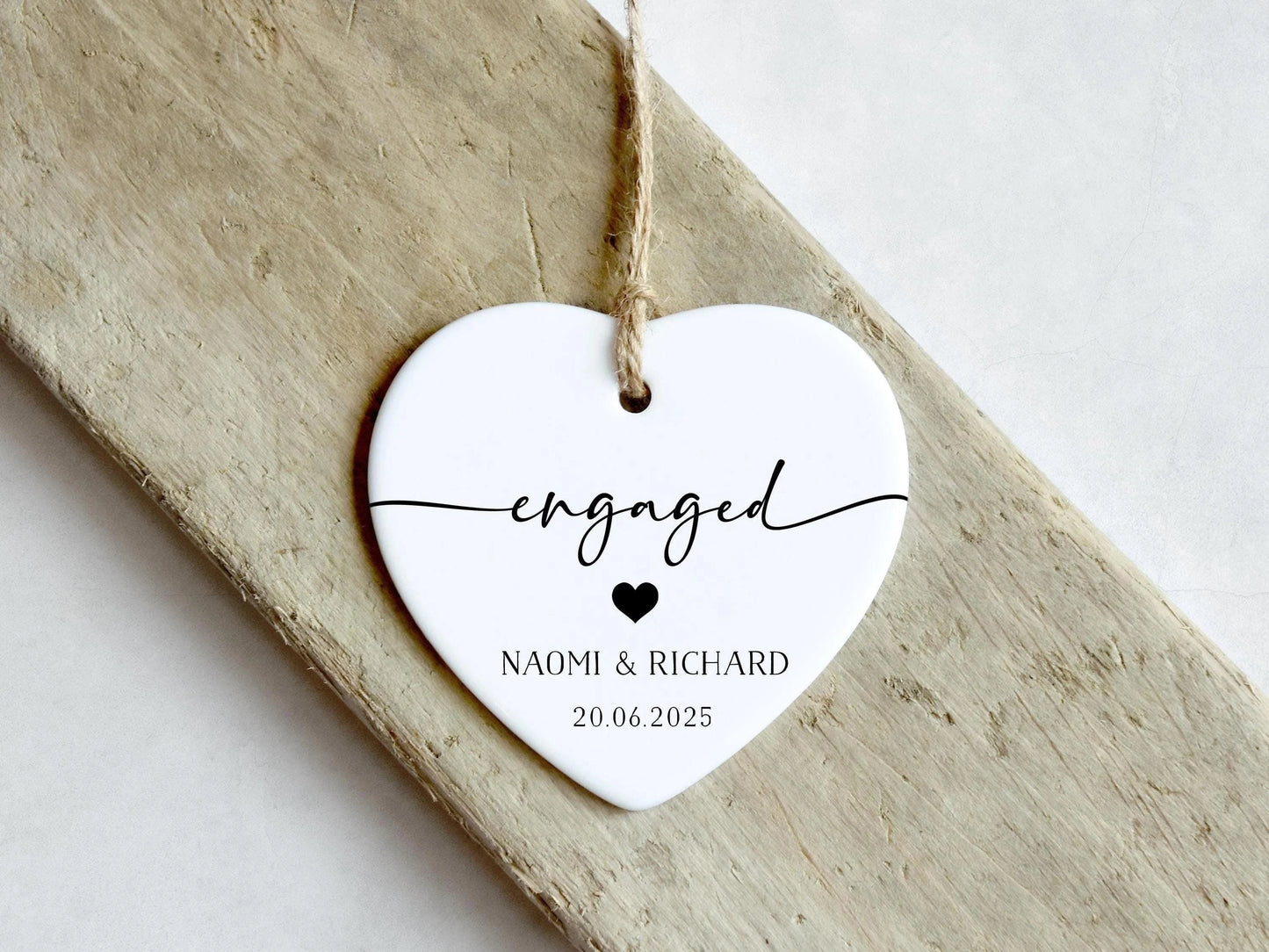 Engagement Heart Ornament