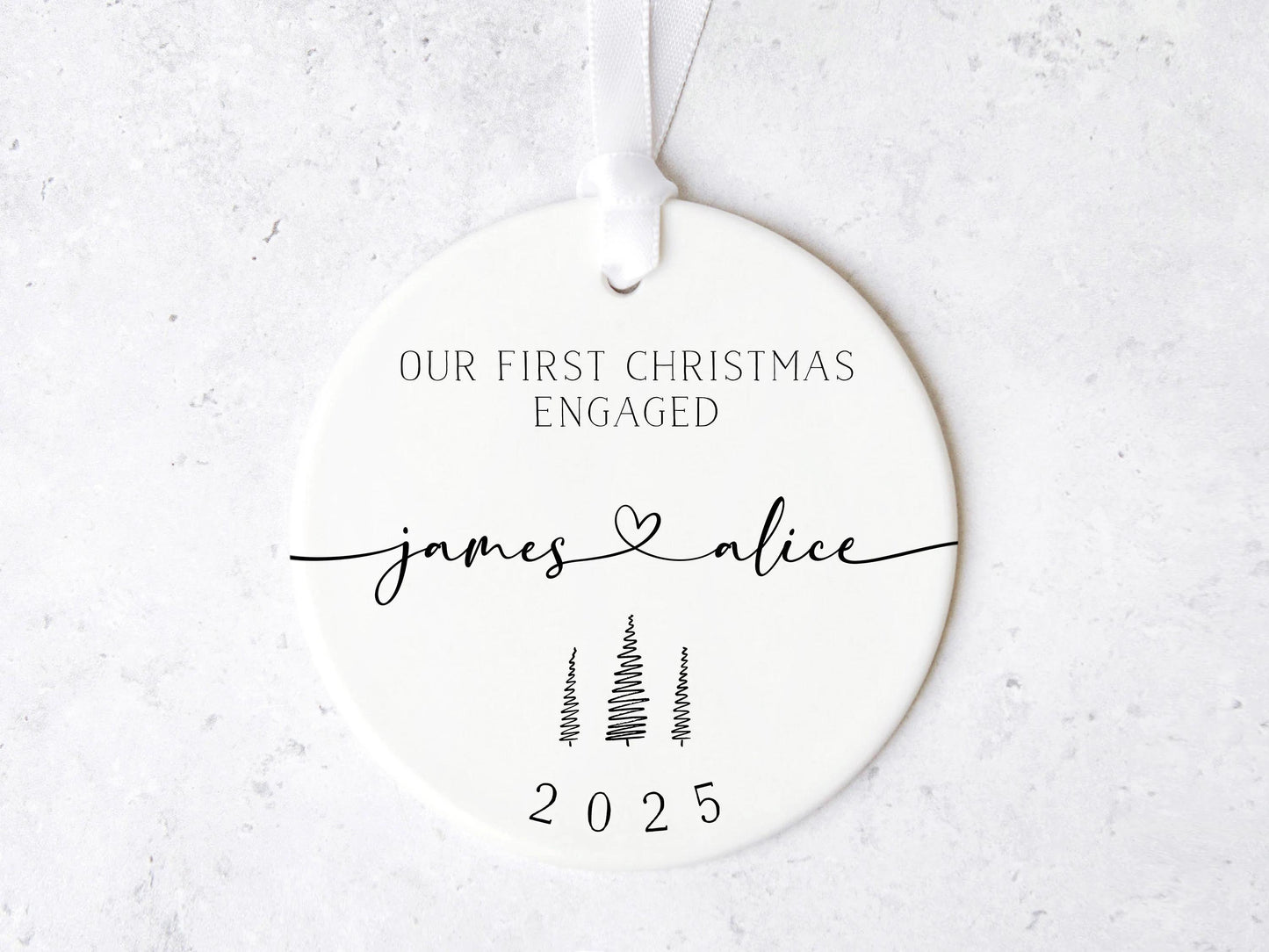 Our First Christmas Engaged Ornament