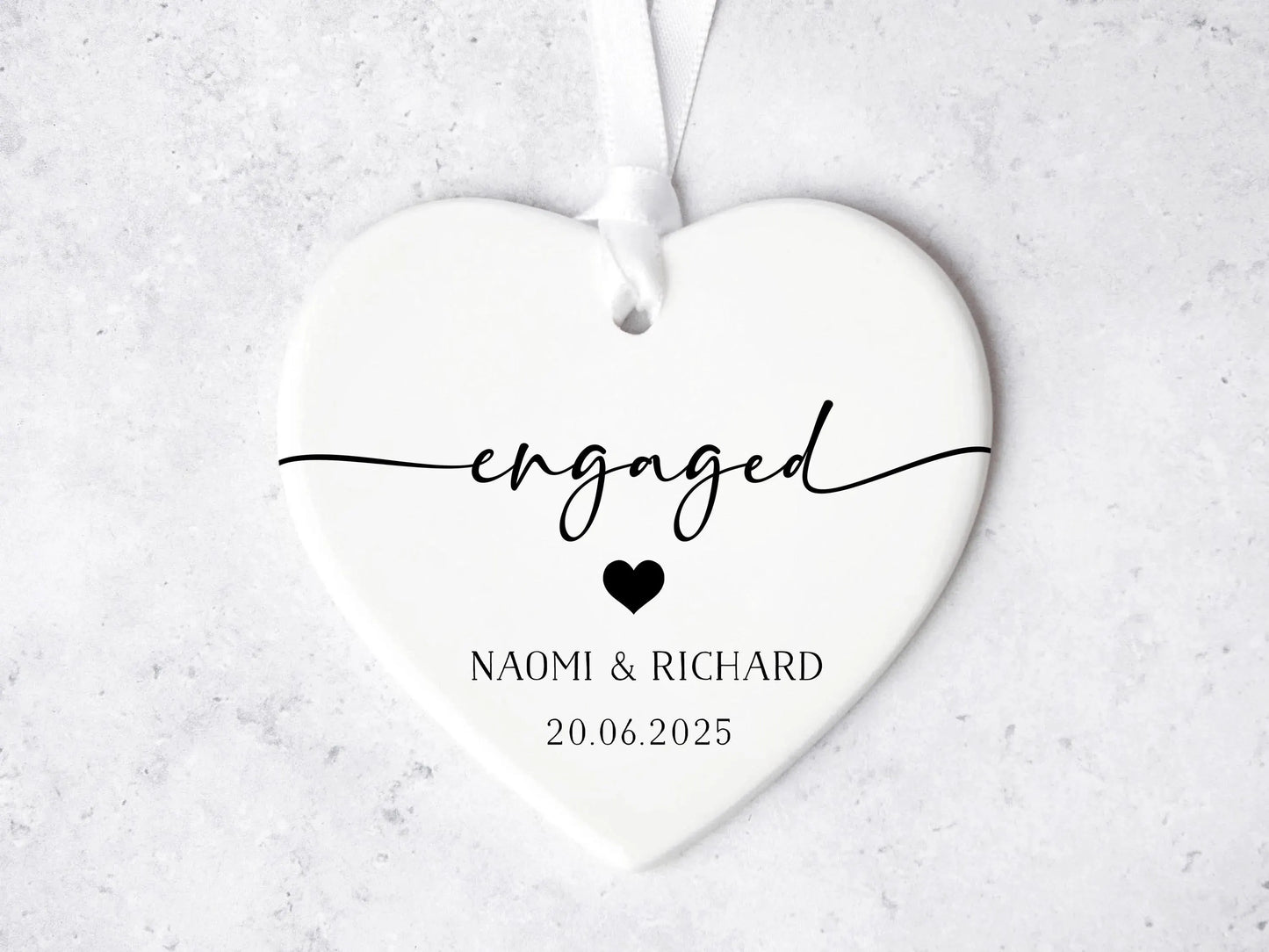 Engagement Heart Ornament