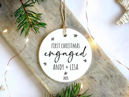 Stars First Christmas Engaged Ornament