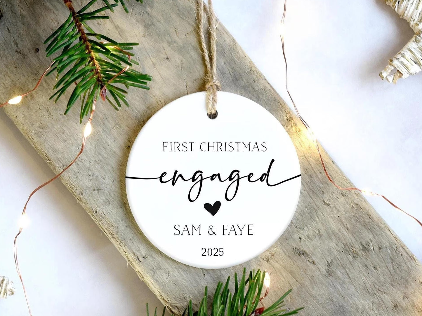First Christmas Engaged Ornament
