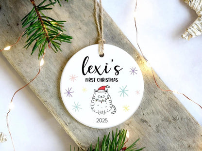 Baby's First Christmas Cat Ornament
