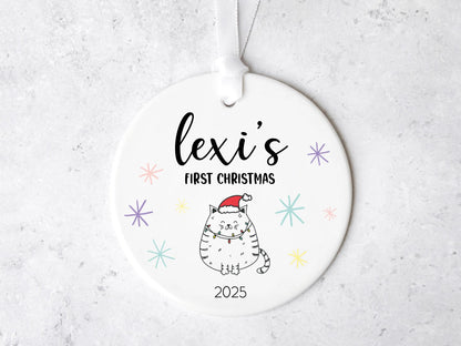 Baby's First Christmas Cat Ornament