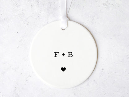 Couple Initials Ornament
