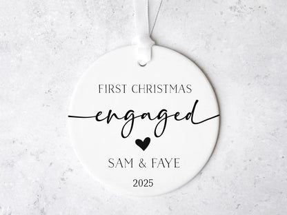 First Christmas Engaged Ornament
