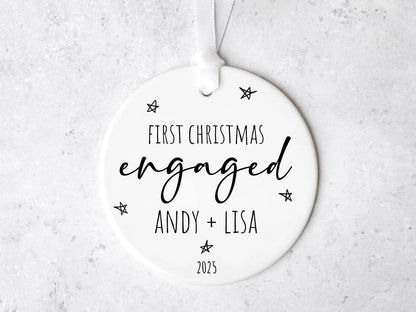 Stars First Christmas Engaged Ornament
