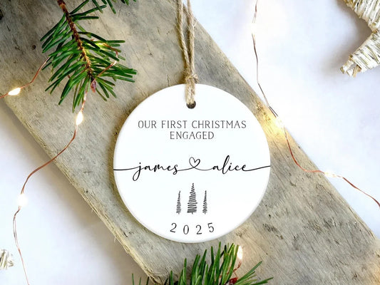 Our First Christmas Engaged Ornament