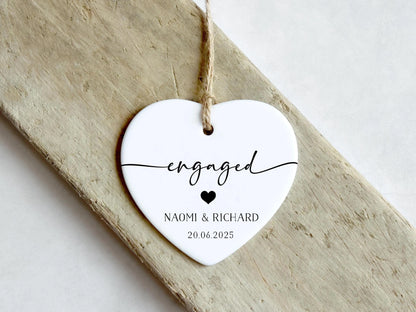 Engagement Heart Ornament