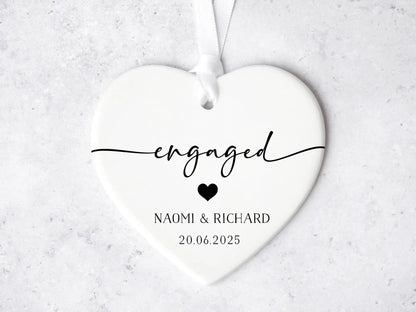 Engagement Heart Ornament